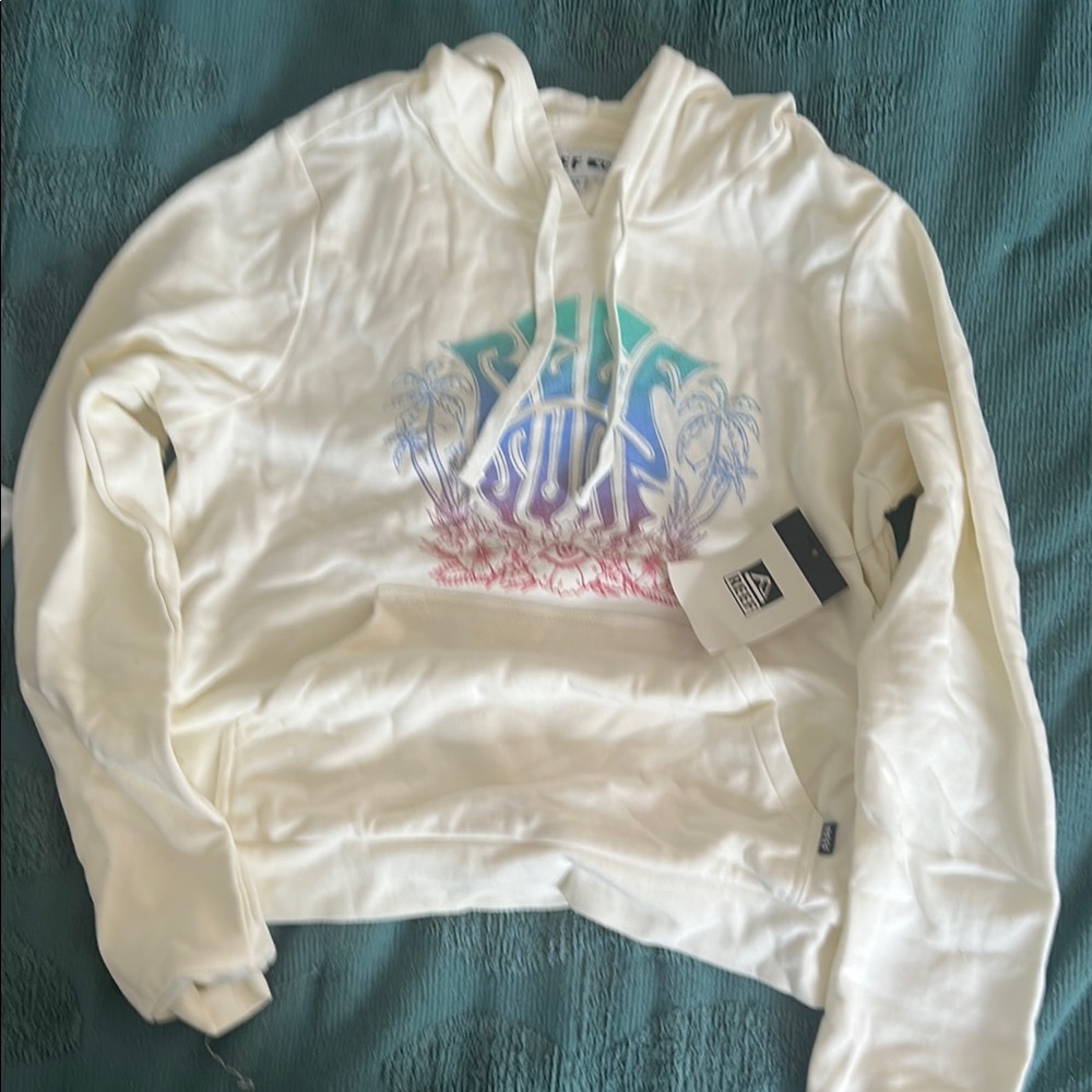 Reef Cream Hoodie with Multicolor Graphic